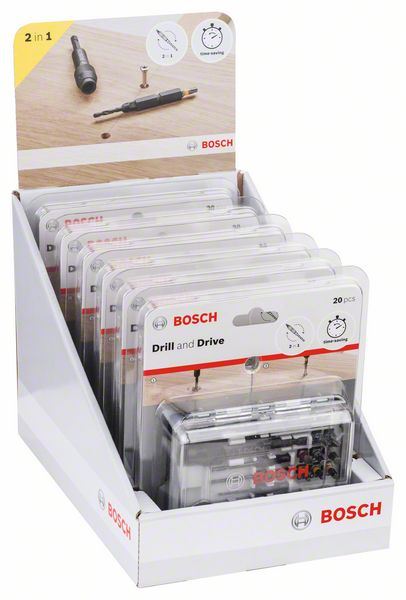 20-delni set bitova odvrtača Drill&Drive Bosch 2607002786, PH2; PH2; PZ2; SL5; H4; H5; T15; T20; T25 (2607002786)